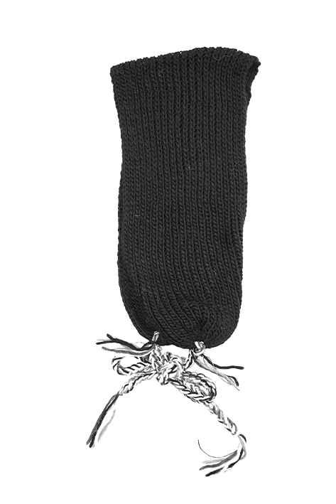 Tricot à Porter Zig zag neck scarf black Italia