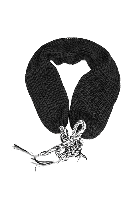 Tricot à Porter Zig zag neck scarf black Italia