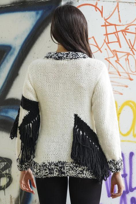 Tricot à Porter Melange border fringe Promozione