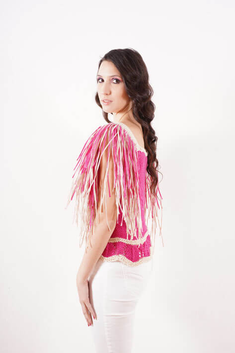 Tricot à Porter Shoulder rafia Saldi