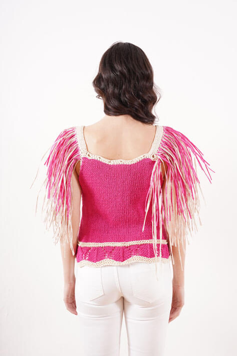 Tricot à Porter Shoulder rafia Saldi