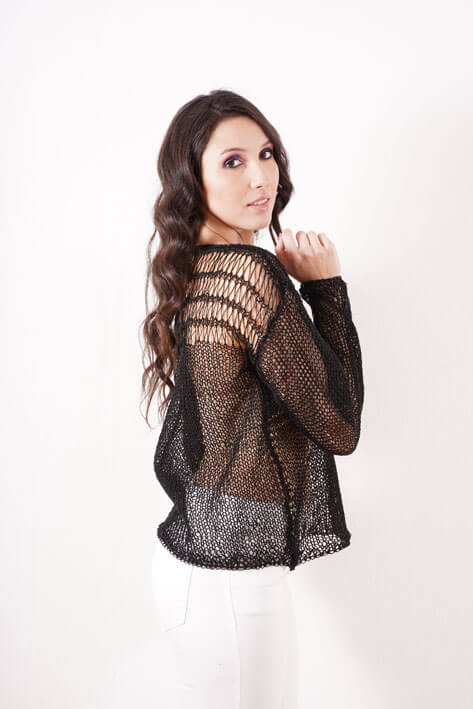Tricot à Porter Spiderweb long sleev Saldi Di Fabbrica