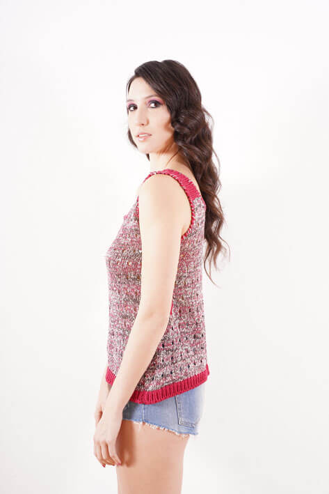 Tricot à Porter Tank top holes lurex Qualità