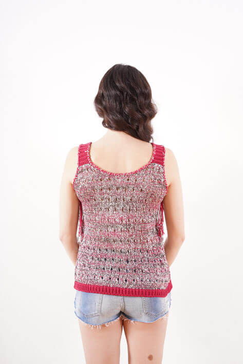 Tricot à Porter Tank top holes lurex Qualità