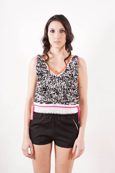 Tricot à Porter Twill giant tank top Pezzi Unici
