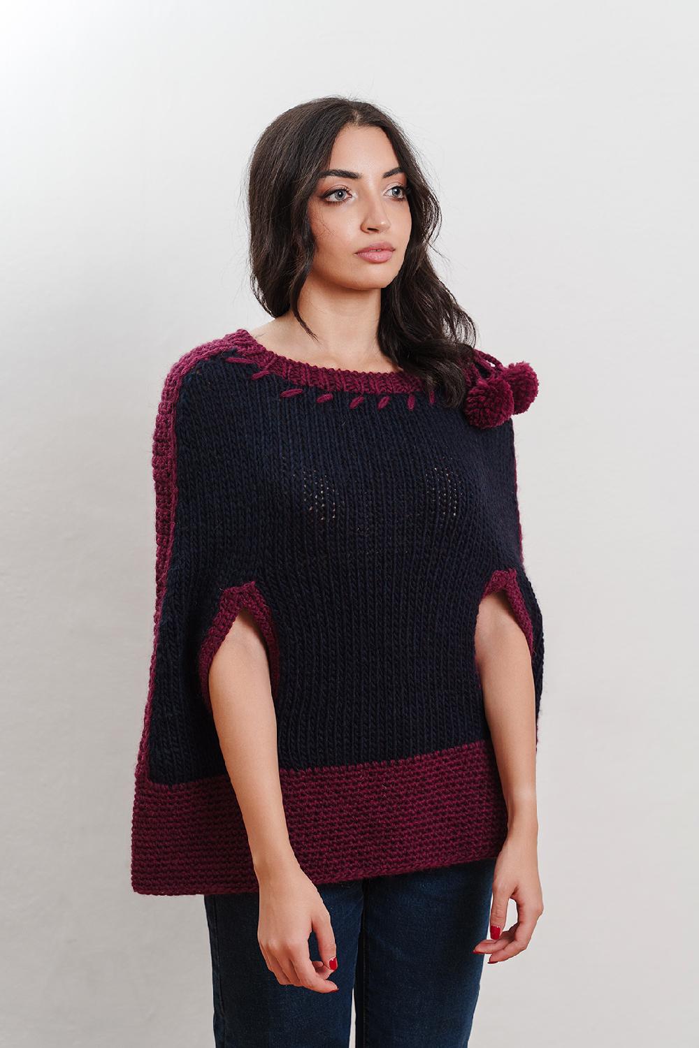 Tricot à Porter Poncho Negozi Online