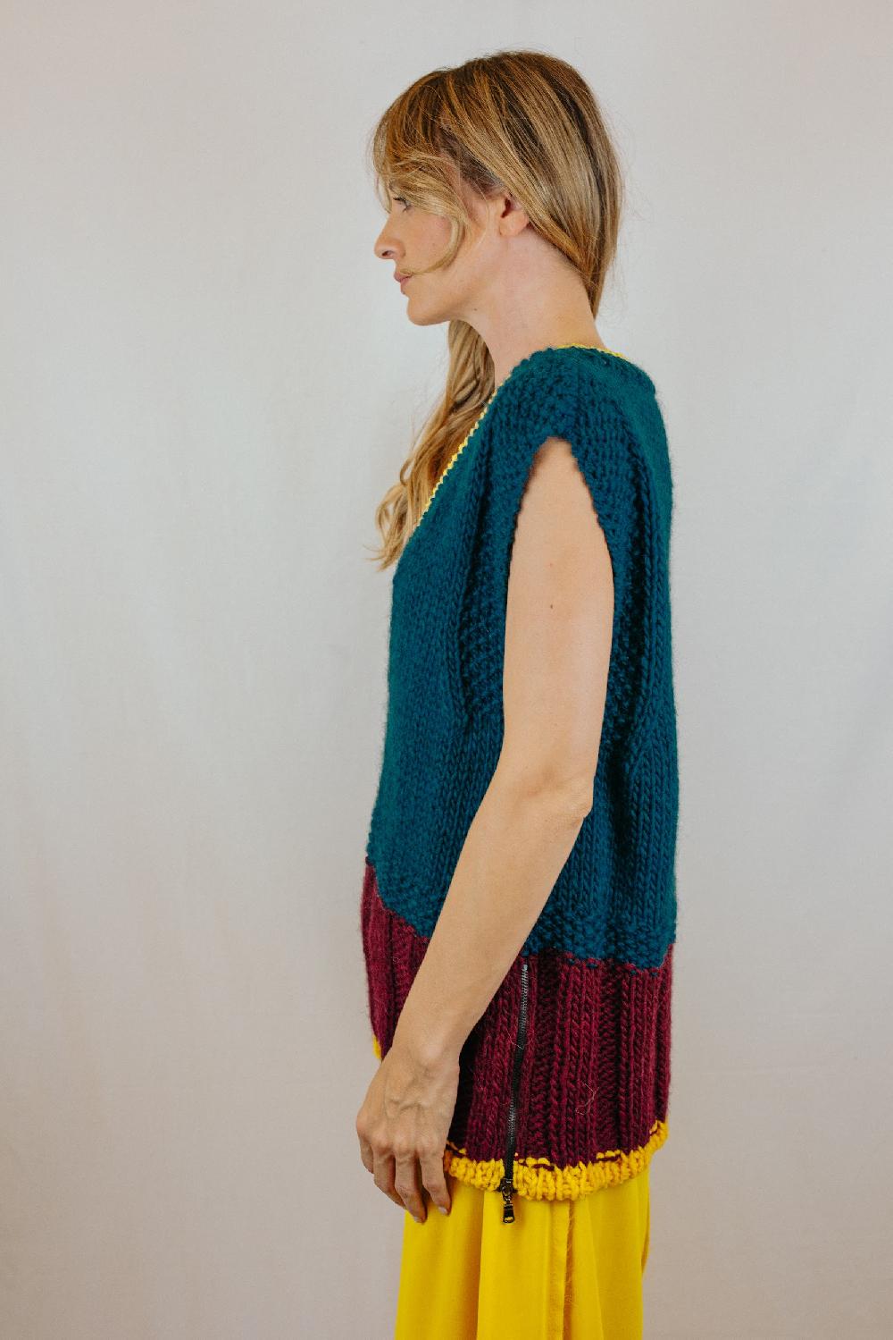 Tricot à Porter Gilet over a 3 colori Prezzo Ridotto