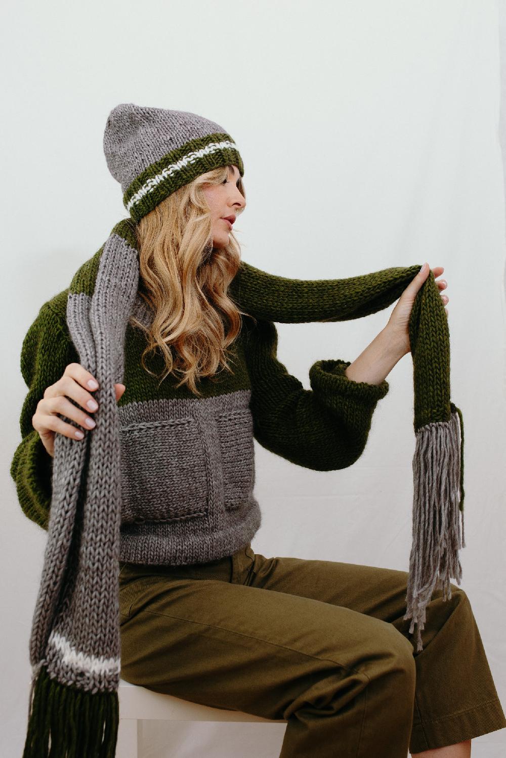 Tricot à Porter Sciarpa rettangolare con frange Sconto