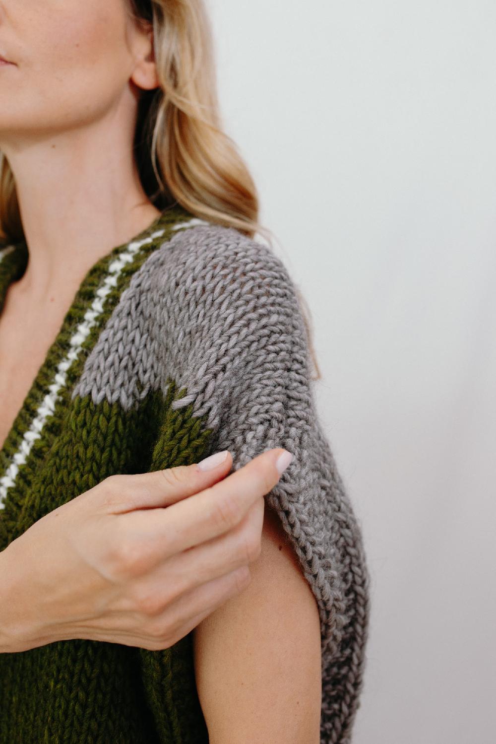 Tricot à Porter Gilet over scollo V In Vendita
