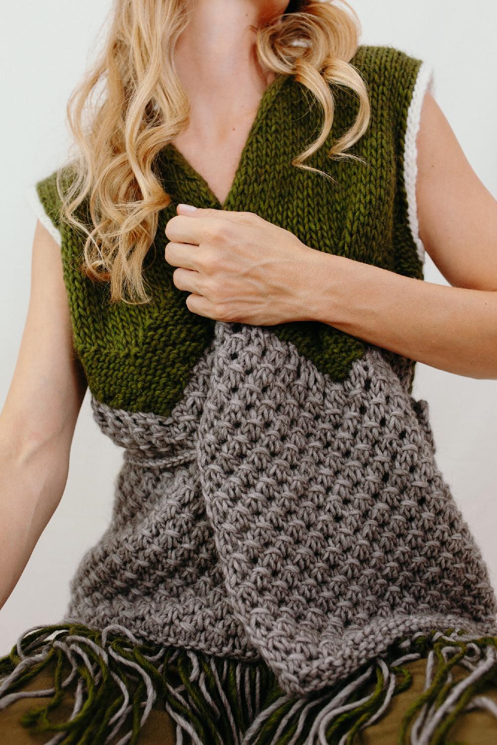 Tricot à Porter Gilet aperto con frange Saldi
