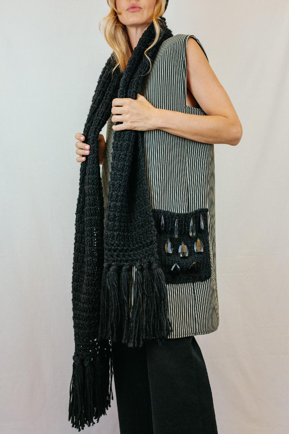 Tricot à Porter Sciarpa con bordo finale Saldi Di Fabbrica