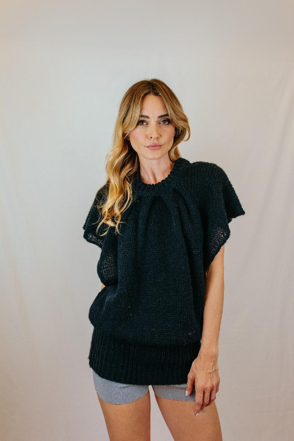 Tricot à Porter Maxi gilet taglio girocollo Vendite Flash