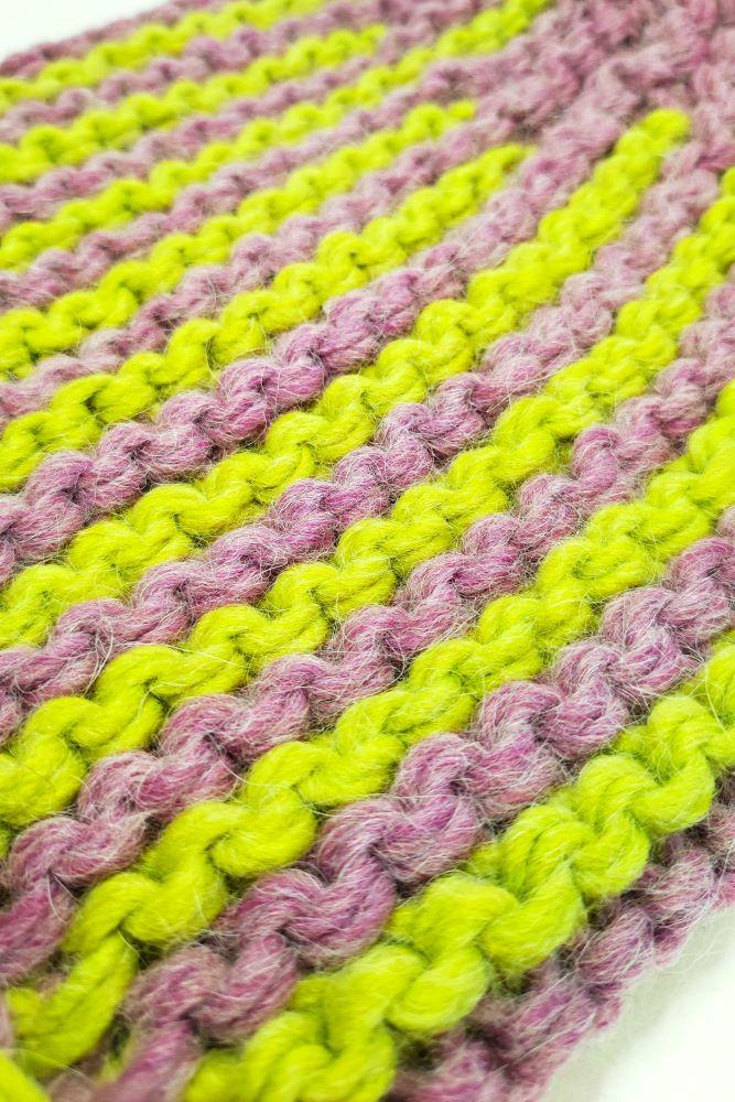 Tricot à Porter Berretto lungo bicolor Moda