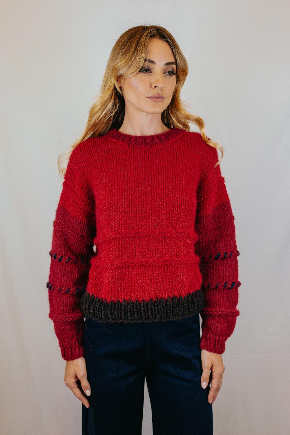 Tricot à Porter Maglia cropped girocollo Vendita
