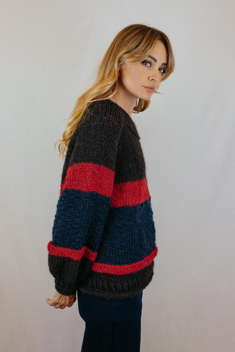 Tricot à Porter Maglia girocollo righe Spedizione Gratuita