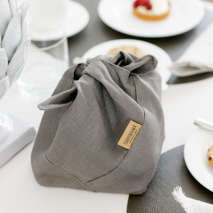 Uashmama Uashmama Linen Bread Bag | Organic Kitchenware – Uashmama UK Online