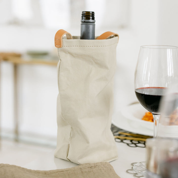Uashmama Uashmama Reusable Wine Tote Bag | Leather Handle | 1-Bottle – Uashmama UK Presa