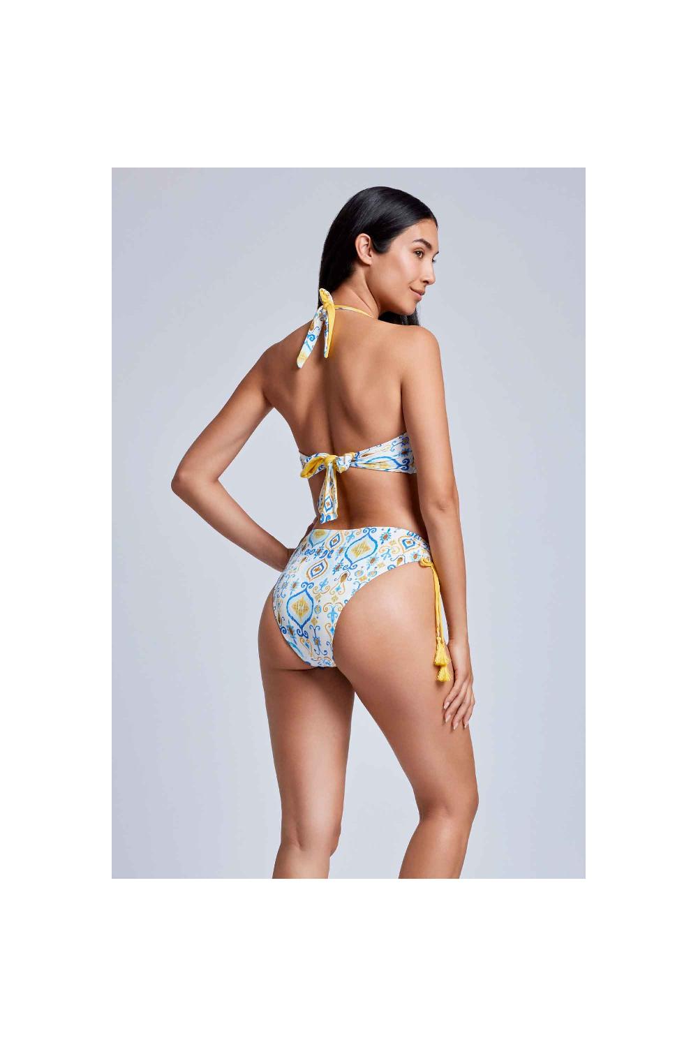 Vacanze Italiane Bikini con allacciatura al collo Nocciola Economico