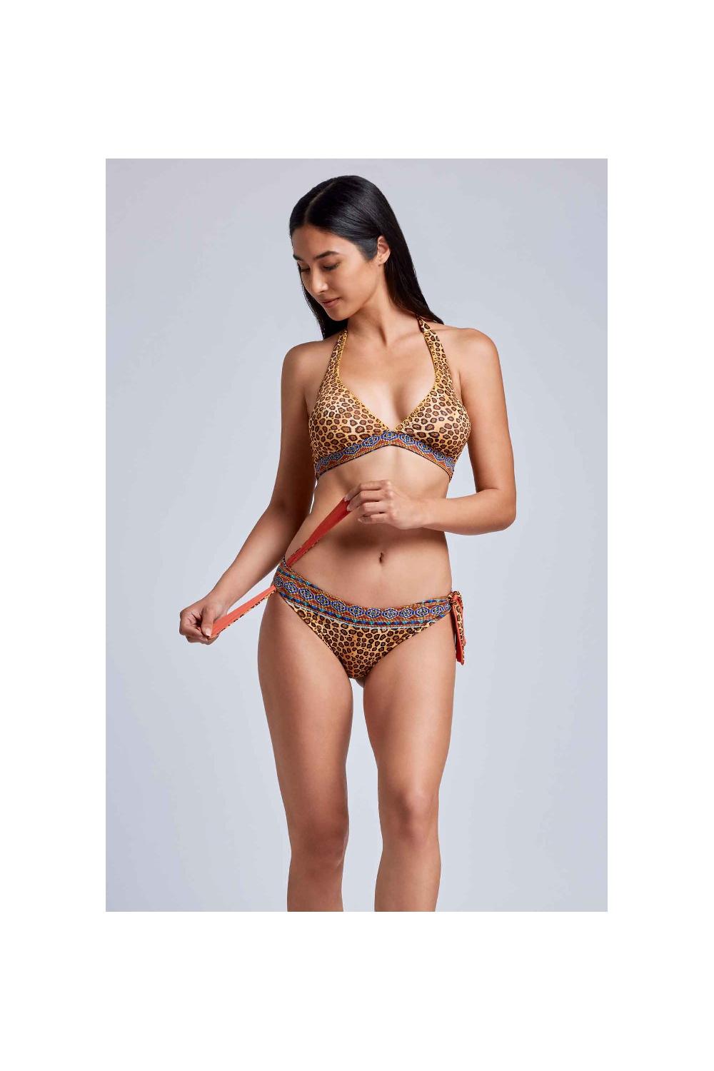 Vacanze Italiane Bikini con allacciatura al collo Nocciola Acquista Ora