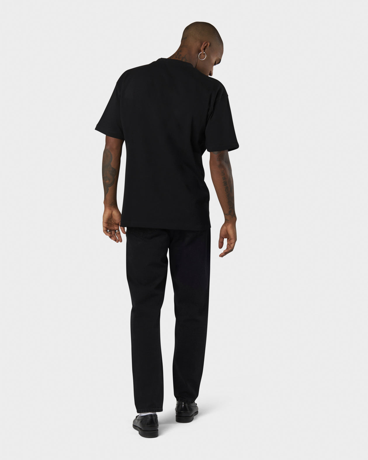 Vision Of Super BLACK T-SHIRT WITH HEARTBEAT PRINT ON FRONT AND METAL LABEL Novità