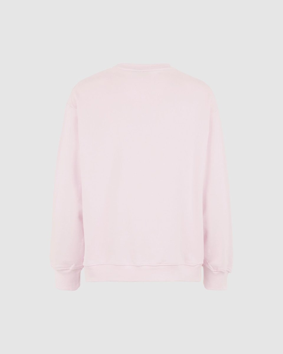 Vision Of Super PINK CREWNECK WITH EMBROIDERED FLAMING HEART Novità