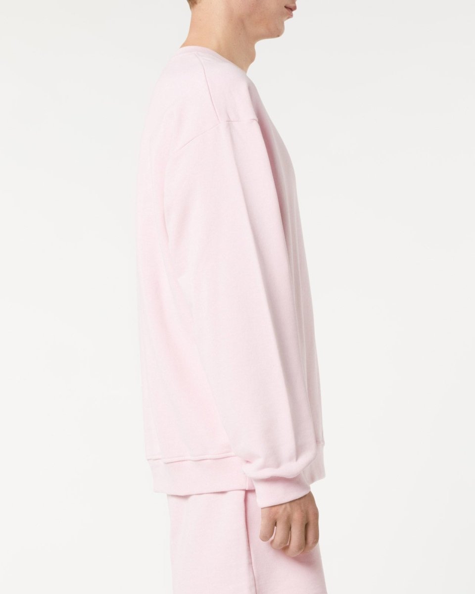Vision Of Super PINK CREWNECK WITH EMBROIDERED FLAMING HEART Novità