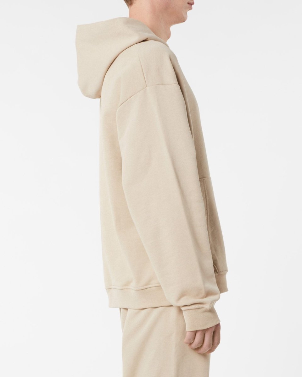 Vision Of Super LIGHT BROWN HOODIE WITH EMBROIDERED FLAMING HEART Presa