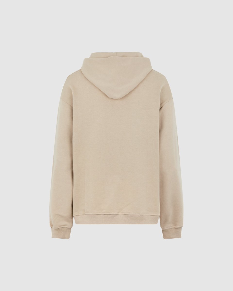 Vision Of Super LIGHT BROWN HOODIE WITH EMBROIDERED FLAMING HEART Presa