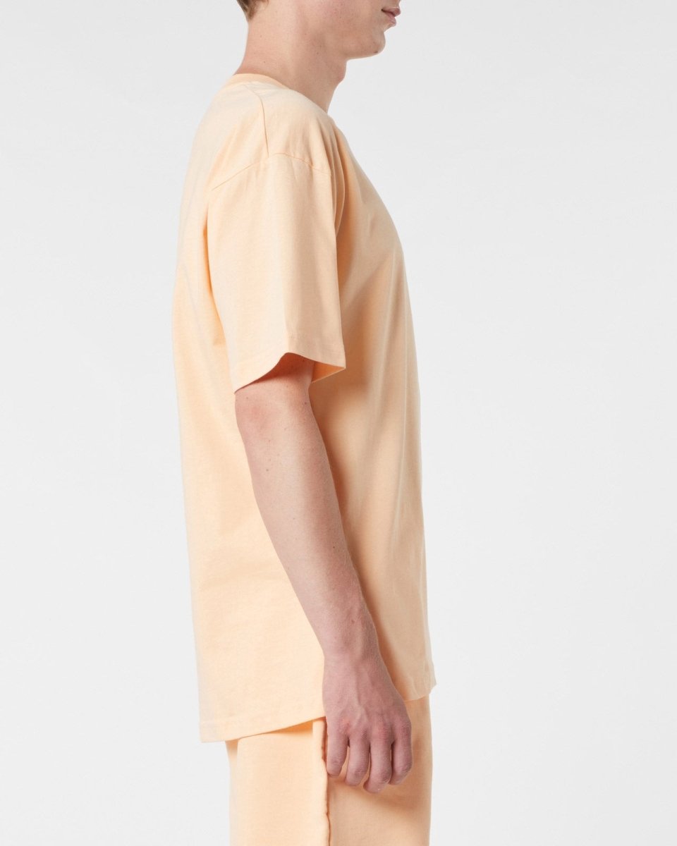 Vision Of Super PEACH T-SHIRT WITH EMBROIDERED FLAMING HEART In Vendita