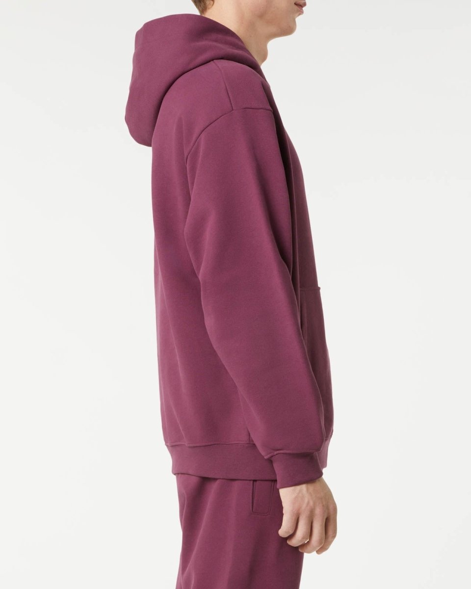 Vision Of Super GRAPE WINE HOODIE WITH EMBROIDERED FLAMING HEART I Più Venduti
