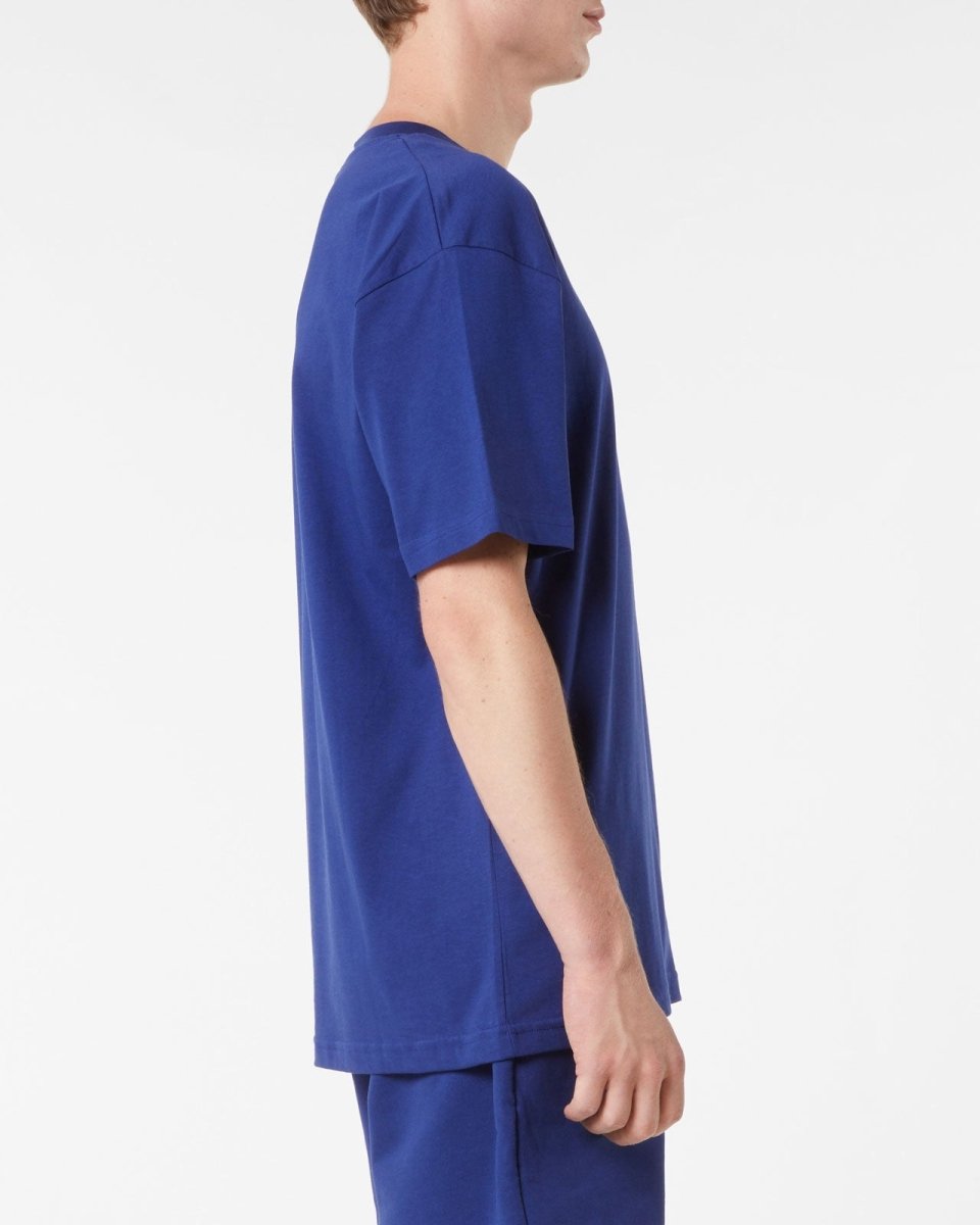 Vision Of Super BLUE T-SHIRT WITH EMBROIDERED FLAMING HEART Spedizione Gratuita