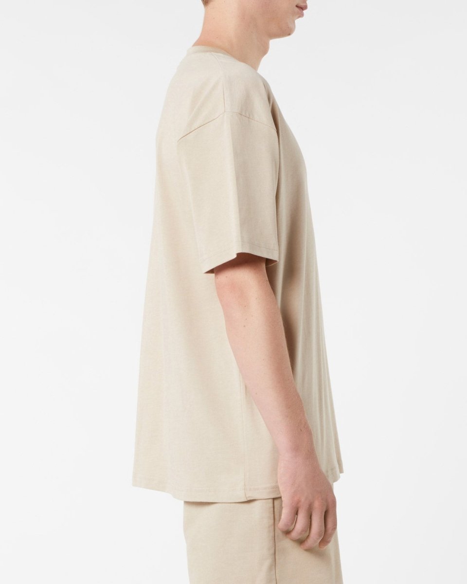 Vision Of Super LIGHT BROWN T-SHIRT WITH EMBROIDERED FLAMING HEART Moda