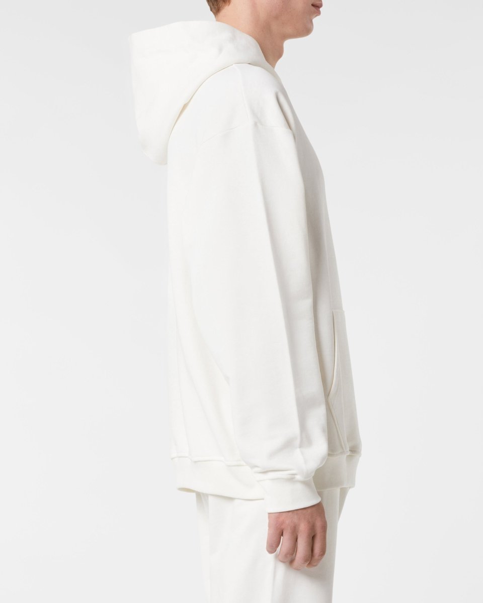 Vision Of Super OFF WHITE HOODIE WITH EMBROIDERED FLAMING HEART Italia