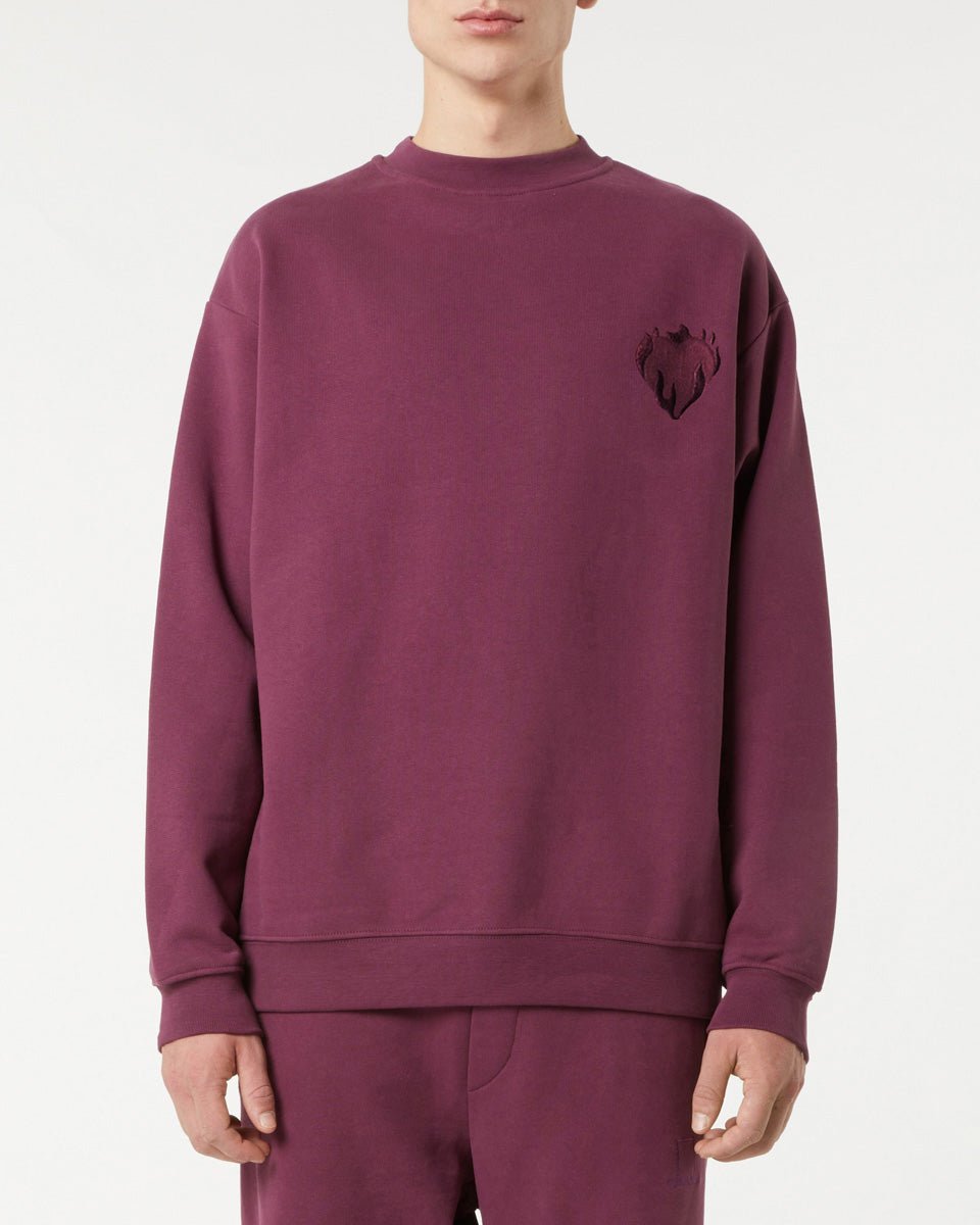 Vision Of Super GRAPE WINE CREWNECK WITH EMBROIDERED LOGO Promozione