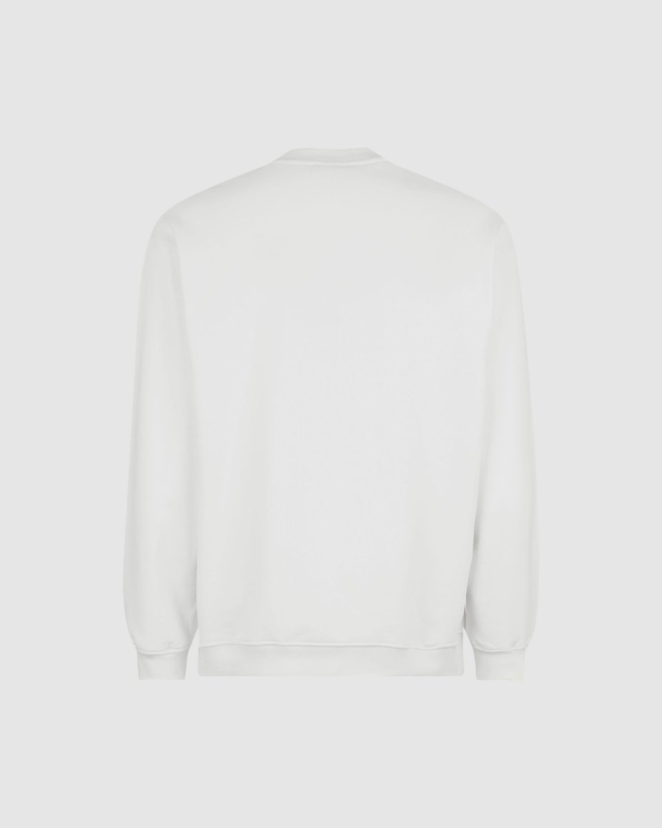 Vision Of Super OFF WHITE CREWNECK WITH EMBROIDERED FLAMING HEART Shopping Online