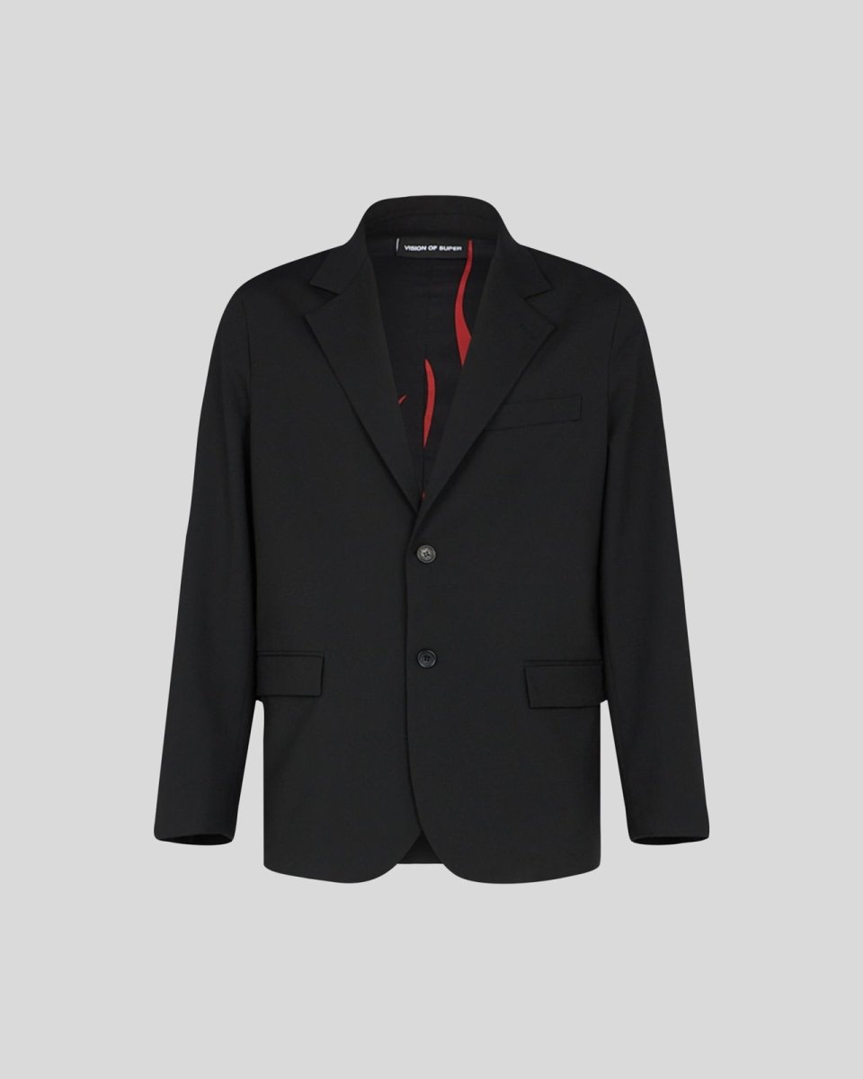 Vision Of Super BLACK BLAZER WITH INTERNAL FLAMES