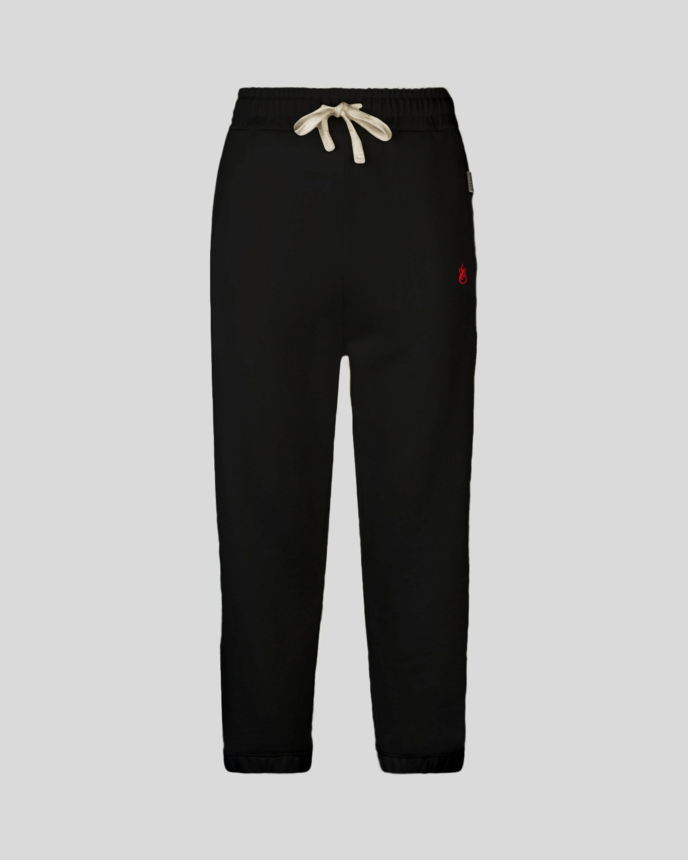 Vision Of Super BLACK PANTS WITH FLAMES LOGO Vendite Flash