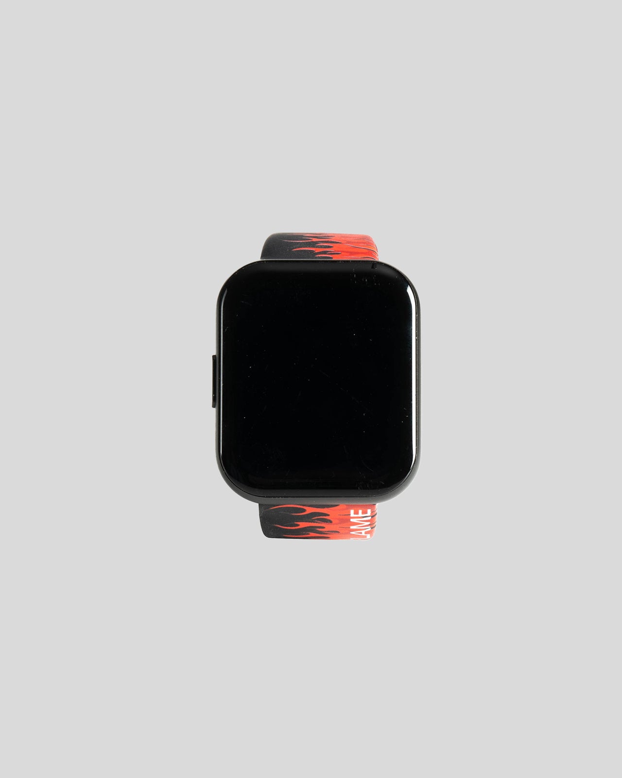Vision Of Super BLACK SMARTWATCH WITH RED FLAMES AND WHITE LOGO Promozione Limitata
