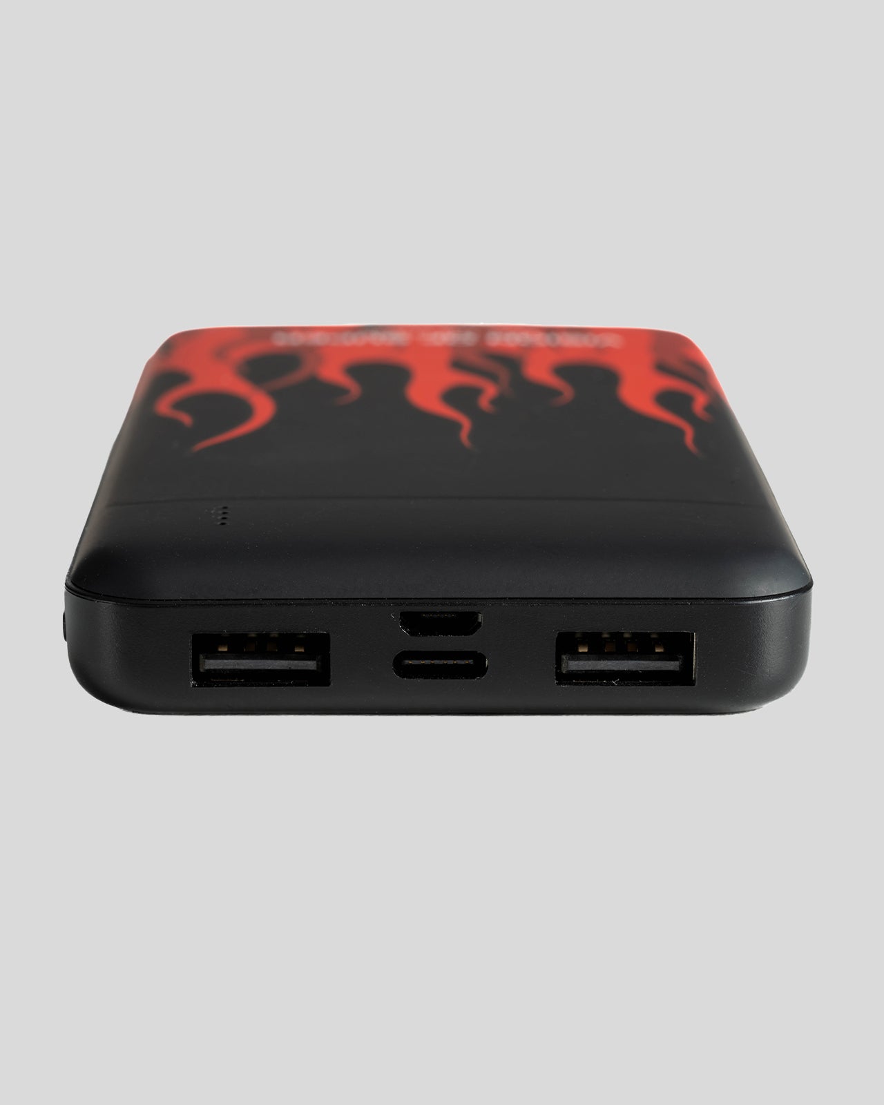 Vision Of Super BLACK POWERBANK WITH RED FLAMES AND WHITE LOGO Shopping Online