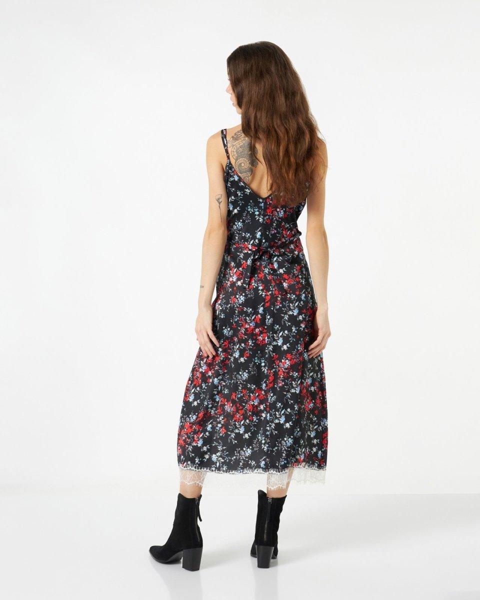 Vision Of Super FINE BLACK DRESS WITH YELLOW FLAMES Presa