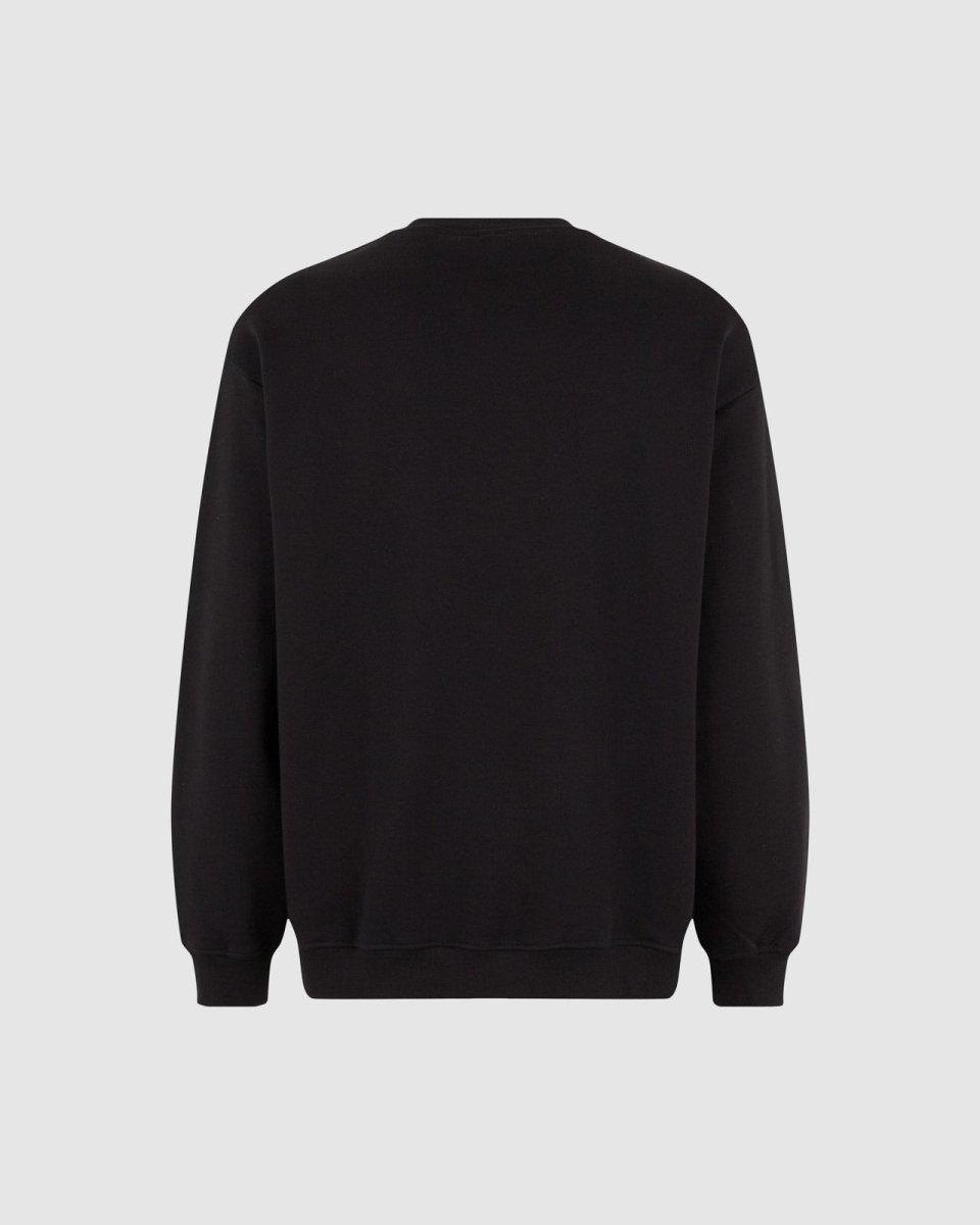 Vision Of Super BLACK CREWNECK WITH EMBROIDERED FLAMING HEART 2025