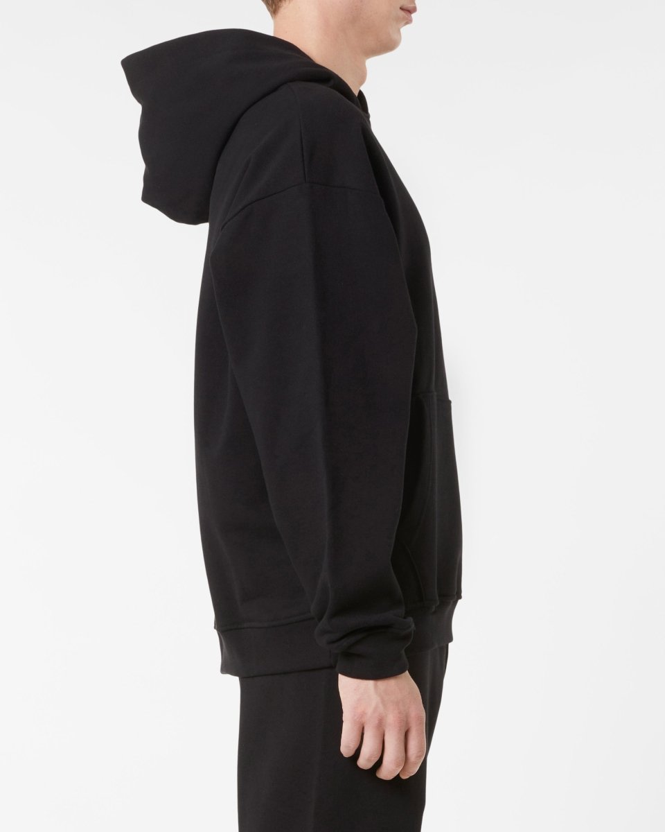 Vision Of Super BLACK HOODIE WITH EMBROIDERED FLAMING HEART Italy