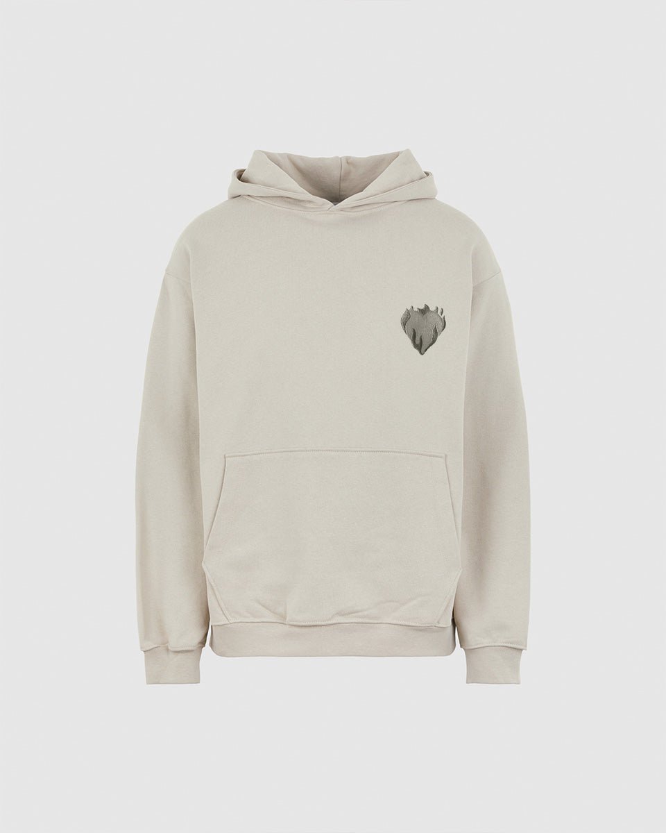 Vision Of Super LONDON FOG HOODIE WITH EMBROIDERED FLAMING HEART Fino Al -60%