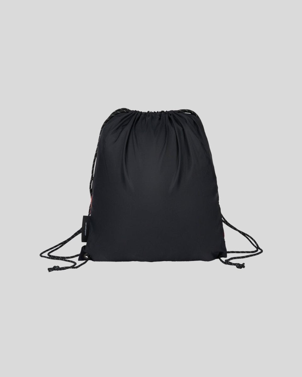 Vision Of Super BLACK DRAWSTRING BACKPACK WITH TRIPLE FLAMES AND LOGO PRINT Online