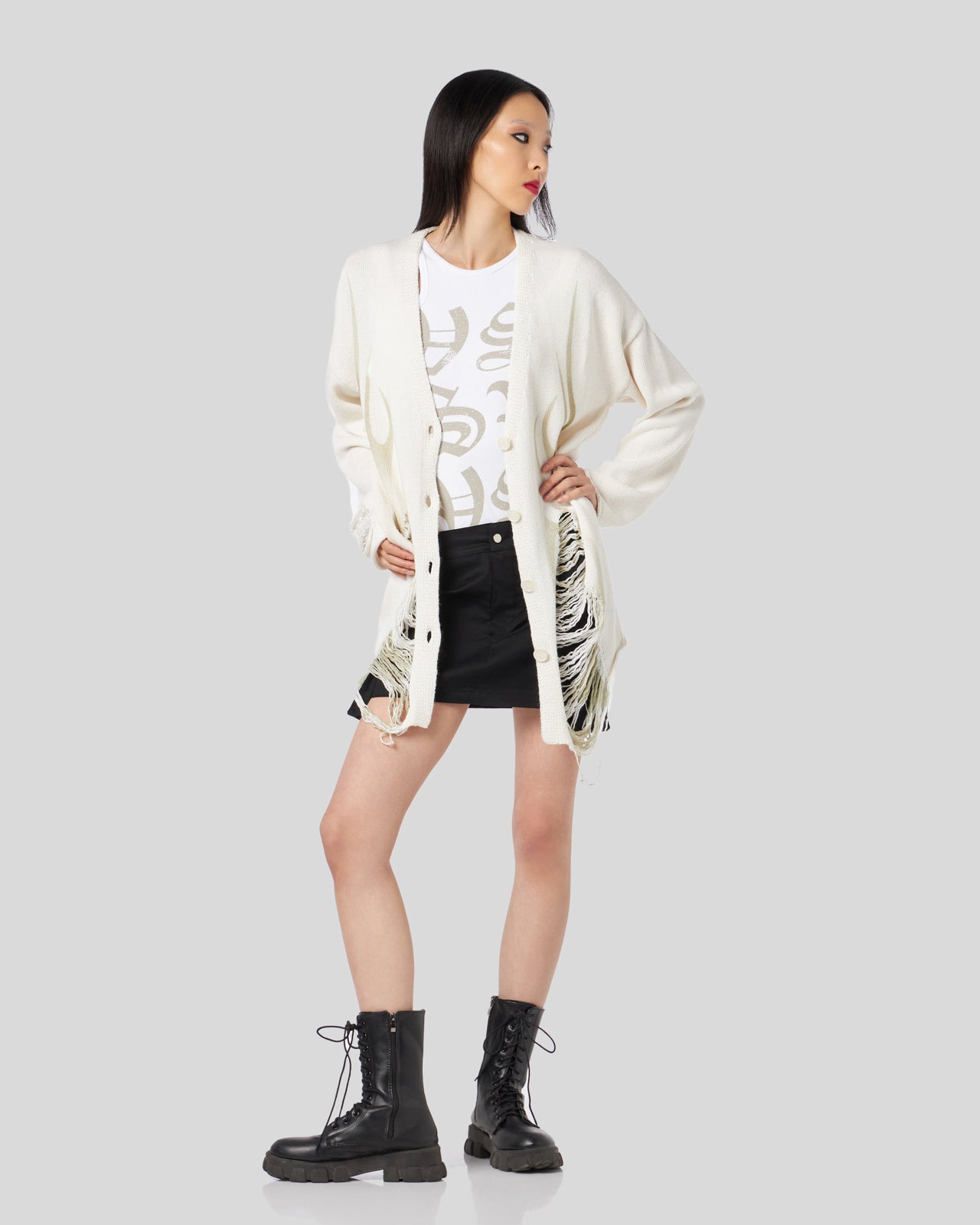 Vision Of Super SAND CARDIGAN WITH PRINTED TRIBAL FLAMES Offerte