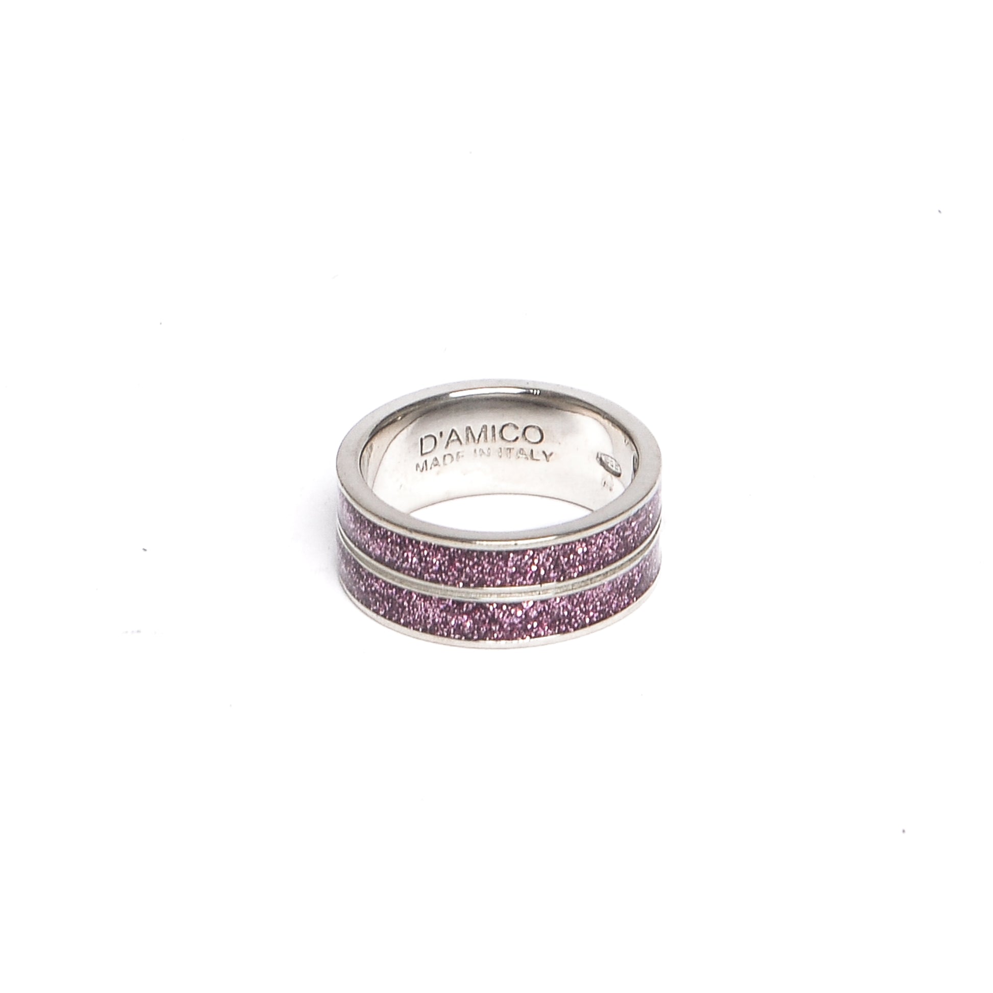 D'AMICO Anello Doppia Fede Glitter In Saldo