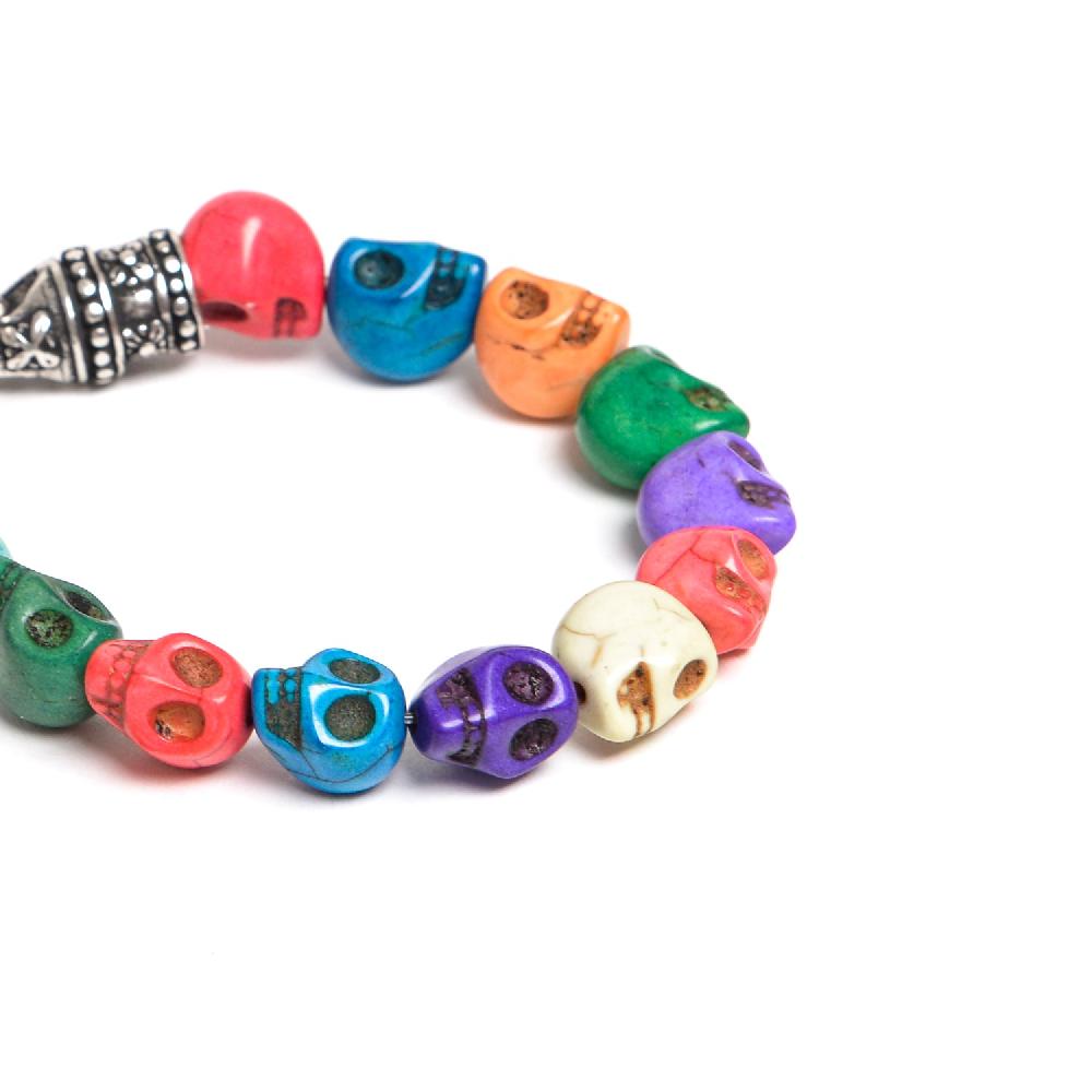 D'AMICO Bracciale Teschi Aulite Multicolor Promozione