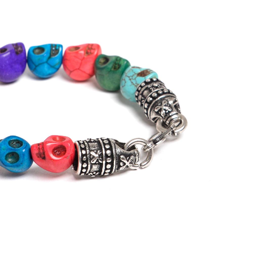 D'AMICO Bracciale Teschi Aulite Multicolor Promozione