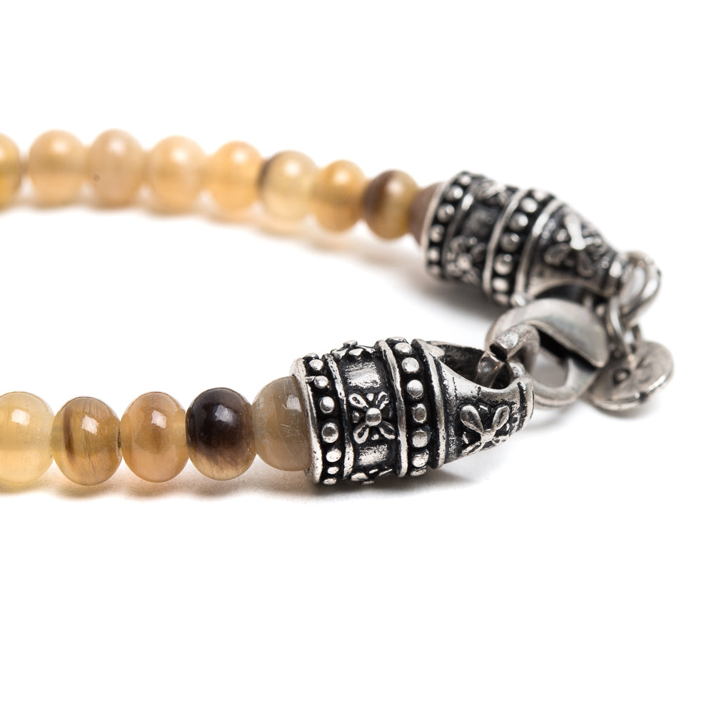 D'AMICO Bracciale Perle Corno Biondo Pezzi Unici