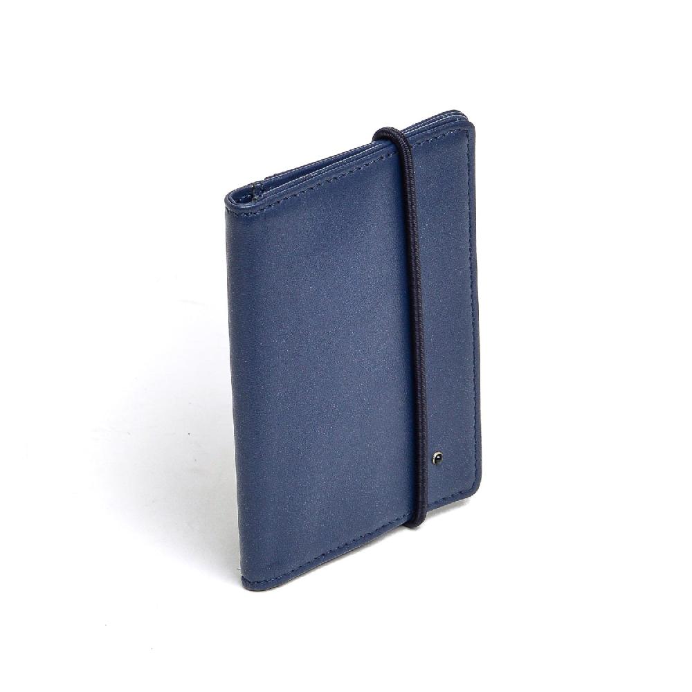 D'AMICO Portafoglio Pieghevole Classico Pelle Blu Novità